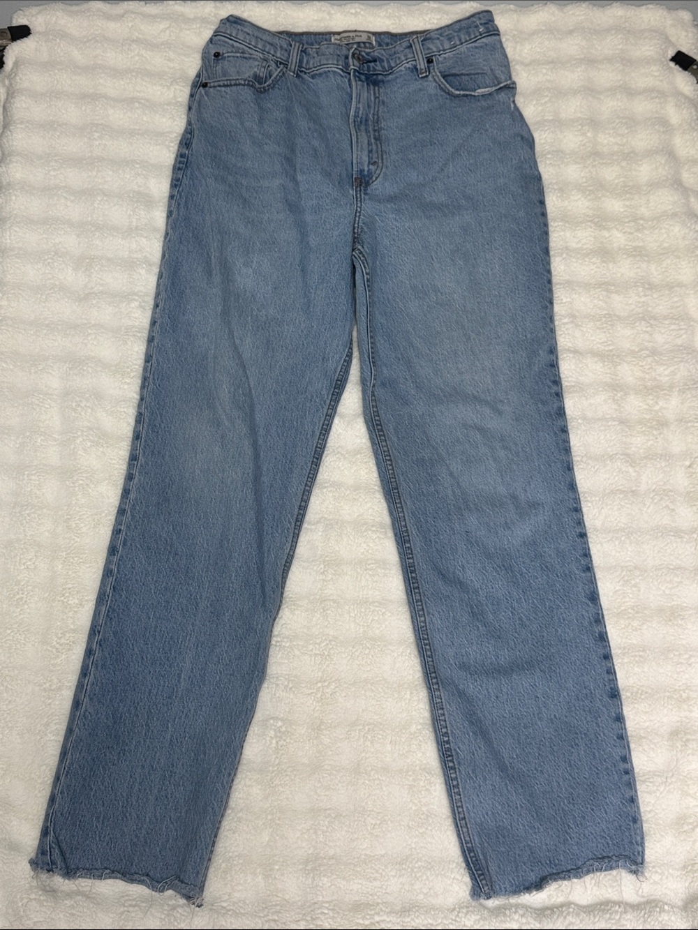 Abercrombie & Fitch Light Wash Ultra High Rise 90's Straight Jeans 31 (12)